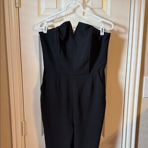 Cupcakes & Cashmere Black Strapless Jumpsuit size 6
